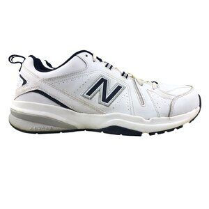 New Balance Men's Size 11.5D MX608v5 White NB Navy Blue Lace-Up Sneakers Shoes